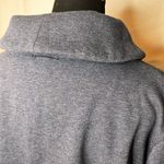 Lands End Sweatshirt Womens 2X Shawl Collar Fleece Lined Pullover Preppy Long Blue Photo 6