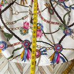 Talbots Long Sleeve Button Front Links & Ribbons Equestrian Cotton Shirt XS Photo 6