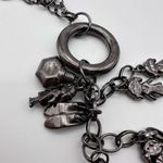 Pardma Paris charm parfum bottle shoes‎ dangle chain necklace gunmetal Gray Photo 3