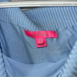 Lilly Pulitzer SIESTA OFF THE SHOULDER SWEATER Crew Blue Ruffle Neck S Photo 4