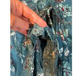 Band of the Free Teal Blue Floral Bohemian Wrap Style Long Maxi Skirt Women Med Photo 6
