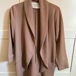 Aritzia Wilfred Chevalier Open Relaxed Blazer Jacket in Neutral Tan Size 0 Photo 0