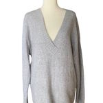Chelsea28 V Neck Grey Knit Sweater Size Large Photo 0