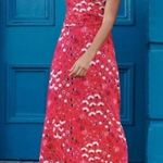 Boden Women's J0210 Size 6R Red Lily Jersey Maxi Dress Pop Peony Meadow EUC Photo 7