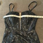 Womens Black Mermaid Fit Prom Party Formal Dress Sparkly Sequins Leg Slit Size 4 Photo 8