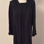 Style & Co Black Crew Neck Sweater Lightweight Knit w/removable scarf Photo 0