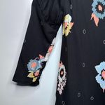 Free People Black Floral Sunshadows Slit Sleeve Mini Dress Size 0 Photo 3
