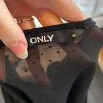 Only brand mesh polka dot cross cross long sleeve peplum top Photo 3