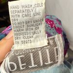 Petite Sophisticate Vintage 90's  100% Silk Full Zip Jacket in Blue Size Small Photo 7