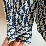 J.Crew Seahorse Linen Blend Button Down Boy Shirt Size 6 Nautical Photo 8