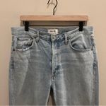 AGOLDE  Riley High Rise Distressed Light Wash Denim Straight Crop‎ Jeans Size 31 Photo 2