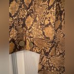 frame denim Frame Le Vintage Python Brown Snake Print Coated Denim Jacket Women’s Size XS Photo 14