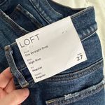 Loft Women’s Blue Denim Paisley 27 The Straight Crop Jeans NWT Photo 5