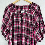 Torrid Sleep Gauze Henley Short Sleeve Plaid Pink Sleep Shirt Size 2X NWT Photo 6