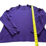 LL Bean Supima Cotton Long Sleeve Mock Neck Tee Shirt Purple Womens Large Photo 3