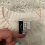 H&M white cable knit sweater pullover crewneck Photo 2
