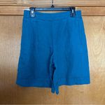Athleta Playa Linen Bermuda HIgh Waist Shorts in Borealis Green Size 10 Photo 1