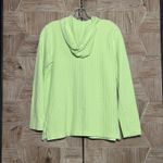 L.L.Bean Womens Mint Waffle Knit Hoodie Jacket Size XS Zip Up Heritage Green Photo 3