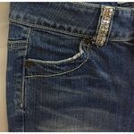 Bisou Bisou Womens  Embellished Rhinestone Pocket Boot Cut Low Rise Jeans Sz 2 Photo 2