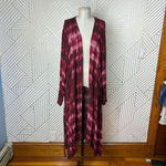 Torrid  Wine Tie Dye Gauze‎ Long Kimono Plus Size 1X Photo 1
