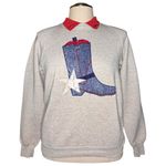 Sedona Stitchery Vintage Western Sweater Gray Size M Photo 1