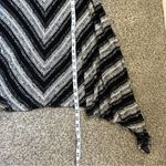 Charlie Paige 🦋  Black White Chevron Sleeveless Blouse Boho Bohemian Large XL Photo 4