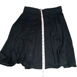 Eileen Fisher  Black Pleated Pull On A Line Skirt Stretch Jersey Knit Size XS Photo 5