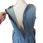 British Khaki Vintage Blue Denim Maxi Dress 100% Cotton Casual Cottage Women’s 6 Photo 5
