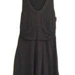 Athleta black sleeveless ruched exercise draped mini dress M Photo 0