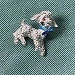 L.A.M.B. Vintage Mini Little Rhinestone Pin with Red Eyes Photo 0