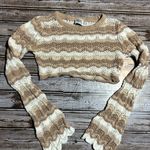 Princess Polly  Tan and Cream Knit Top Photo 1