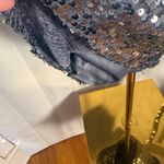 BKE Boutique Silver Sequin Mini Dress Short Sleeve Party Cocktail Size M Photo 3