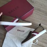Bally Signature Red White Stripe Bronze Chic Feminine Lux SlipOn Sneaker Size 36 Gold Photo 1