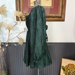 Lulus Darling Persona Emerald Green Jacquard Puff Sleeve Mini Dress ~ Size S 💛🍄 Photo 3
