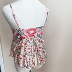 Yaki and Yeti Y2K Cropped Babydoll Blouse Floral Strawberry Pink Peplum Blouse Size M Photo 3