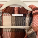 Staccato Women’s Shacket Orange Plaid Size S Photo 1