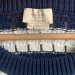 Kate Spade  Bauble Short Sleeve Sweater (Sz XXL) Apricot Cream Crochet Stripes Photo 7