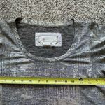 Anthropologie silver metallic short sleeve top size S Photo 9