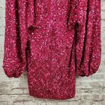 Retrofête Retrofete Edith Mini Dress in Orchid Pink Sequin Size Large NWT V Neck Photo 8