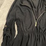 Guess  Small Black Plain Dress w/ Zipper & Belt Loops Photo 2