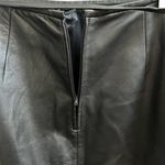 Valerie Stevens Black Fully Lined A Line Knee Length Real Leather Skirt Sz 4 Photo 7