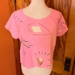 Vtg 80S OOAK pink flash dance top Size M Photo 6
