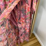 Band of Gypsies pink floral chiffon faux wrap maxi dress Photo 6