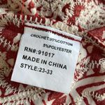 Solitaire  Red Rust Crochet Bell Sleeve Cardigan Photo 7