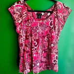 CLEARANCE Calvin Klein Jeans Red Top Blouse Lightweight for Summer Red S Small Photo 0