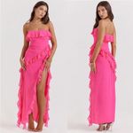 House Of CB 'Sarina' Fuchsia Ruffle Maxi Dress NWOT size XS Photo 14
