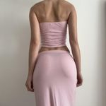 Reformation  Adalynn Knit Two Piece in Pink Rose Size Small (Skirt) Medium (Top) Photo 15