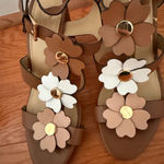 Michael Kors Brown Floral Women's Block Heel Sandals Size 8 Photo 2