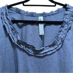 Women's 22/24 Avenue Double Ruffle 3/4 Sleeve Dark Gray Too Shirt Scoop Neck NWT Size undefined Photo 1