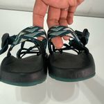 Chaco Sandals Teal Green Aztec Strappy Sling Back Women 8 Outdoor non marking Photo 5
